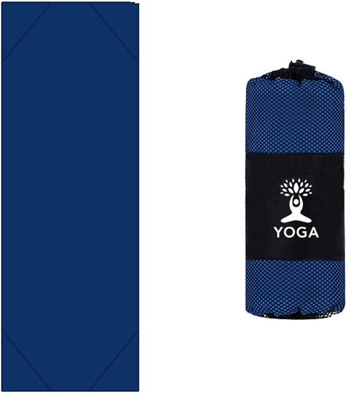 Non-Slip Yoga Towel - Superfiber Yoga Towel, hot Yoga Towel, Moisture Absorption, Sweat Absorption, for in Yoga, Pilates, hot Yoga Easy Travel. Size 25.5"x73" (1Pcs), G Colour