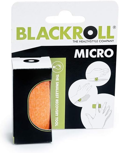 BLACKROLL - Micro Foam Roller, Small Deep Tissue Massage Tool for Feet, Hands, and Arms, Use for Travel, Exercise and Muscle Recovery and Plantar Fasciitis Relief, 6cm (2.3") x 3cm (1.2")