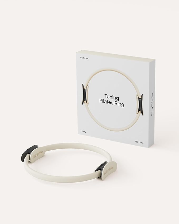 BetterMe Toning Pilates Ring – Magic Circle Pilates Ring for Strength & Flexibility – 15 Inch Fitness Ring for Home Pilates & Yoga Workouts