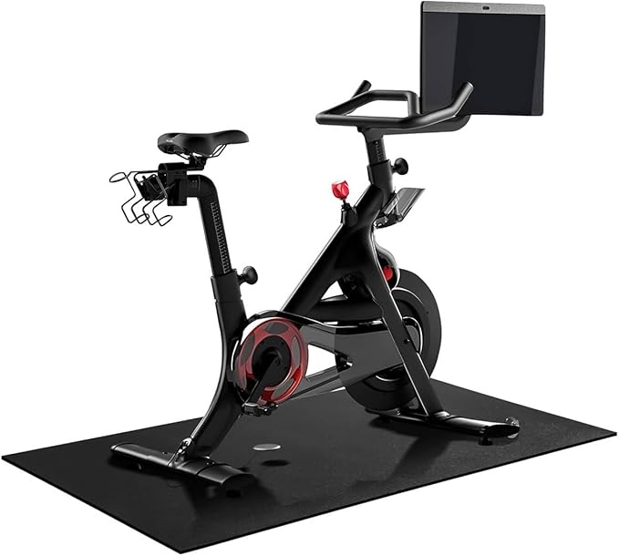 Bike Mat | 6mm Thickness, 36" x 72" Exercise Bike Mat/Treadmill Mat for Hardwood Floors or Carpet, Non-Slip Sweat-Proof Exercise Equipment Mat for Bike Trainer/Stationary Spin Bike