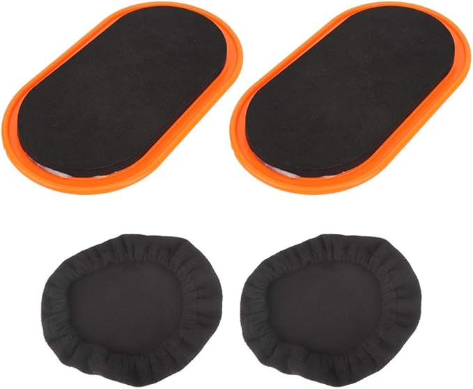 Bnineteenteam Fitness Sliding Disc, 2Pcs Workout Sliding Disc Disks Exercise Core Sliders Slide Mat Sports Abdominal Muscle Fitness Equipment (Yellow)