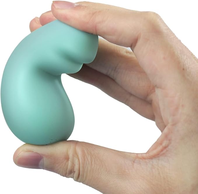 Multifunctional Ultra Soft Squeeze Personal Electric Massager with Vibrating Physic Therapy Massage Ball, Finger Massager for Hand Exercisers Fidget & Relaxtion(Green)