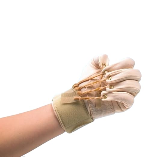 Sammons Preston Deluxe Traction Glove, Left Handed Exercise Glove, Rehabilitation & Physical Therapy Gloves for Flexion of Joints & Fingers, Hand Exerciser for Increasing Strength, Large/X-Large
