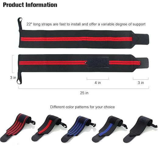 Wrist Wraps, 2 Pack Wrist Brace Wrist Straps for Weightlifting, Wrist Straps Lifting Straps Wrist Weights Carpal Tunnel Wrist Brace, Wrist Brace for Working Out Gym Accessories for Men (Blue A)