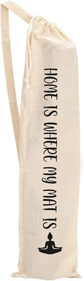 Mayatra's Organic Large Yoga Mat Tote Bag Cover -100% Cotton Lightweight,Washable Yoga Dust Bag With Adjustable Strap Unisex