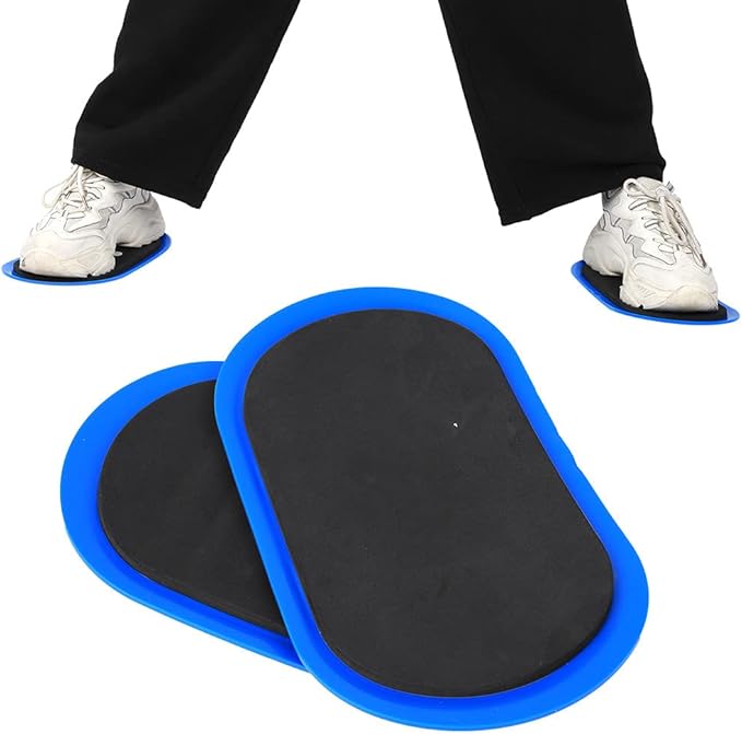 Fitness Discs Slider for Core Stability Training, Leg Slimming, Yoga, 2pcs Small Size Blue Sliding Discs