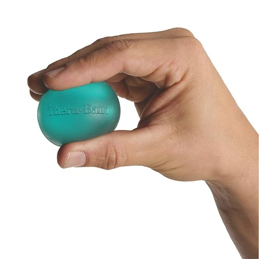 THERABAND Hand Exerciser, Ball For Hand, Wrist, Finger, Forearm, Grip Strengthening & Therapy, Squeeze Ball to Increase Hand Flexibility & Relieve Joint Pain, Yellow, Extra Soft