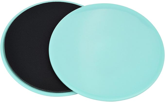 Fitness Gliding Disc Lightweight Core Slider for Full Body Workout, Yoga, Dance - 2 Exercise Songs for Wood, Carpet, Rug, Tile