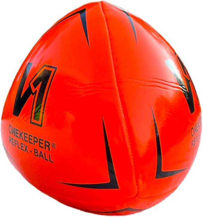 ONEKEEPER Soccer Reflex & Reaction Ball - White, Orange, Blue, Pink, and Fluo Yellow, Agility and Coordination Training for Kids and Juniors (Pump Not Included)