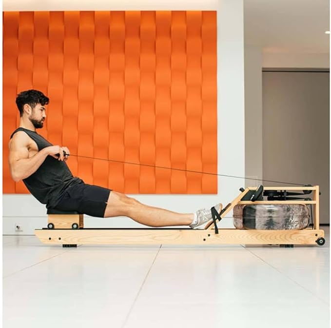 WaterRower Lite Oak Rowing Machine with S4 Monitor | USA Made Water Rower | Original Handcrafted Erg Row Machine for Home Use & Gym