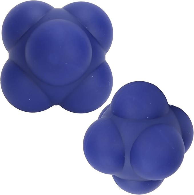 Silicone Bounce Reaction Ball HighDensity Portable HandEye Coordination Speed Reflex Training Ball for Athletes Kids Adults Sports Enthusiasts 7cm (Cobalt Blue)