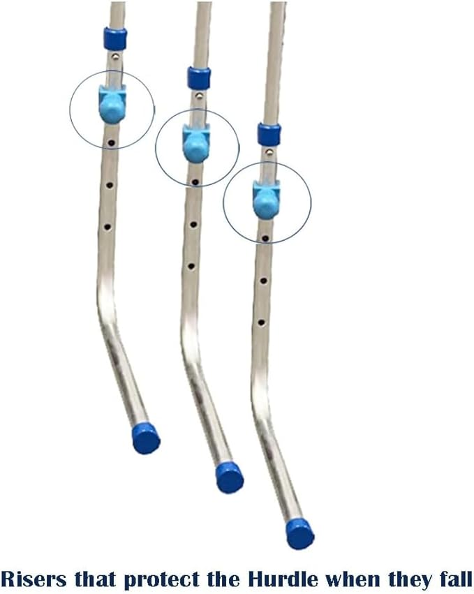 Enhanced Training Agility Hurdles: Premium Self-Return Aluminum Set for Track, Field, Soccer, Football - Adjustable 27" to 42" - Versatile Performance Tools (Set of 3)