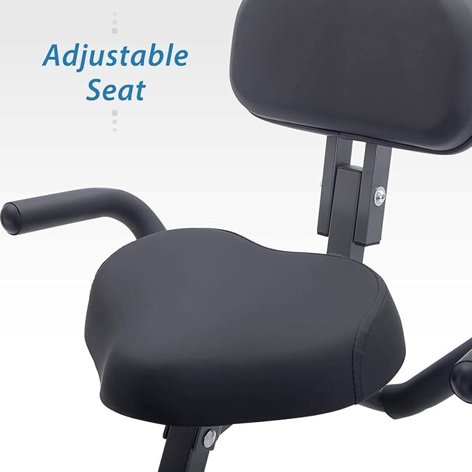 Merax Workout Bike For Home - 2 In 1 Recumbent Exercise Bike and Upright Indoor Cycling Bike Positions, 16 Level Magnetic Resistance Exercise Bike, Foldable Stationary Bike Machine, Fitness Bike