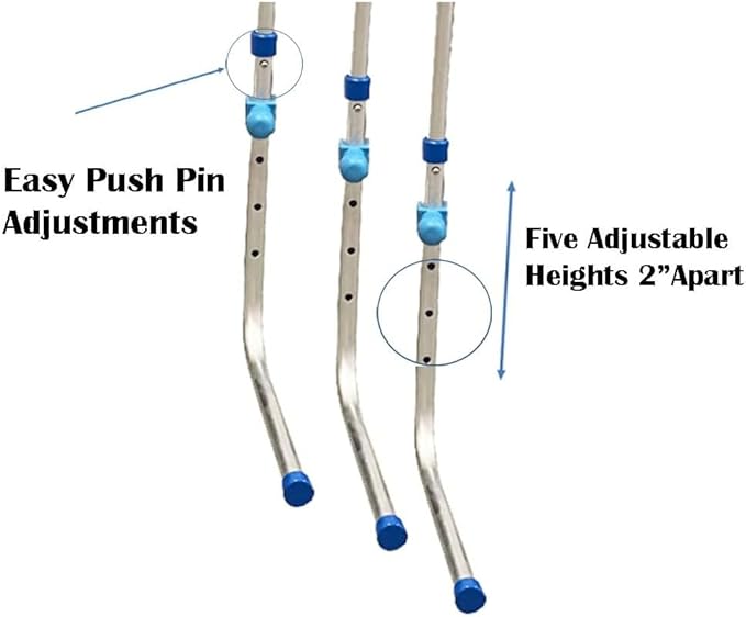 Enhanced Training Agility Hurdles: Premium Self-Return Aluminum Set for Track, Field, Soccer, Football - Adjustable 27" to 42" - Versatile Performance Tools (Set of 3)