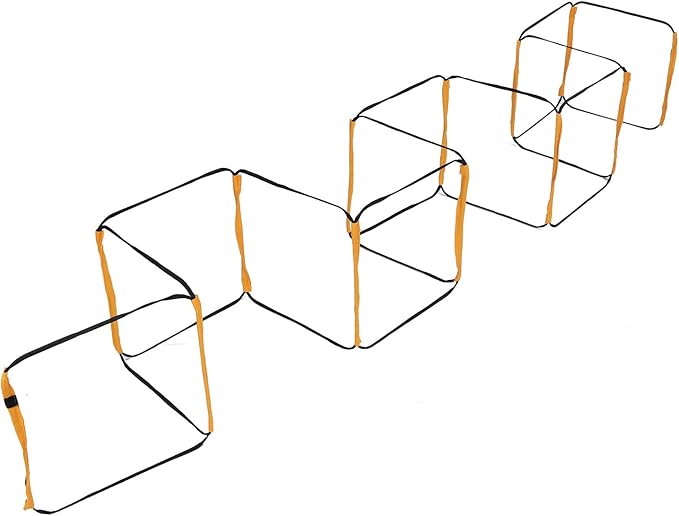 12 Rung Fixed Agility Ladder Speed Training Ladder with Storage Bag for Basketball Soccer Football Fitness Feet Training