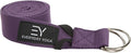 Everyday Yoga Strap with Metal D-Ring - Durable Stretching Strap for Yoga, Pilates, Flexibility & Physical Therapy (6ft, 8ft, 10ft)
