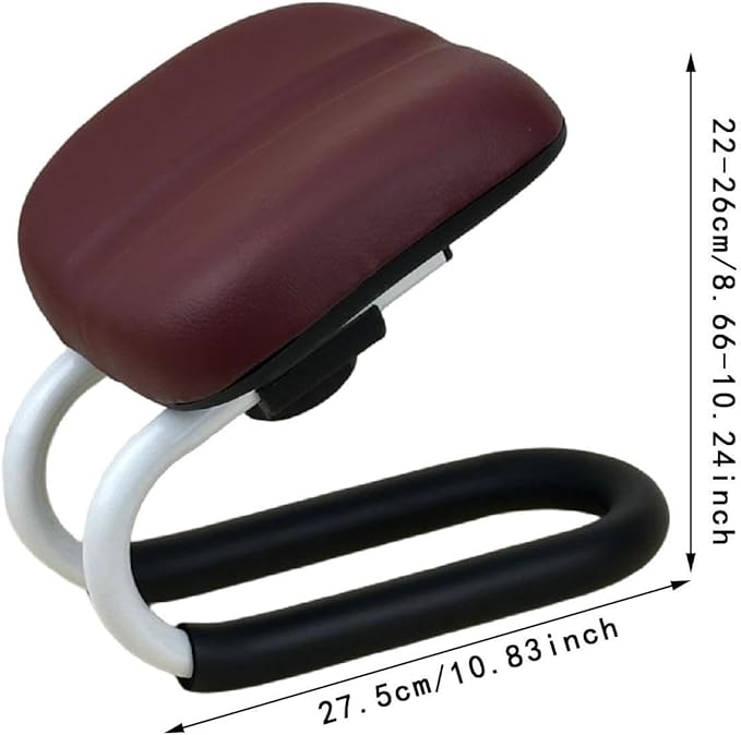 Meditation Bench Kneeling Stool Gift Adjustable Height Prayer Seiza Chair for Travel Floor Seating Practice Mindfulness Yoga, Deep Red