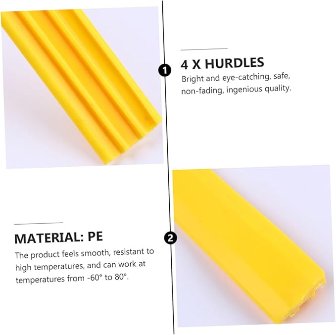 KESYOO 4Pcs Soccer Training Equipment Durable Speed Hurdles for Agility and Footwork Skills Development Weatherproof Pe Material High for Sports Training and Practice