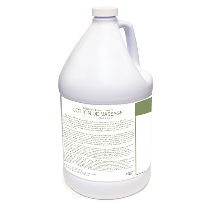 Master Massage Massage Unscented Lotion for Massage Therapy - 1 Gallon - 100% Natural, Skin-Nourishing Formula, Ideal for Professionals and Home Use, Pack of 4