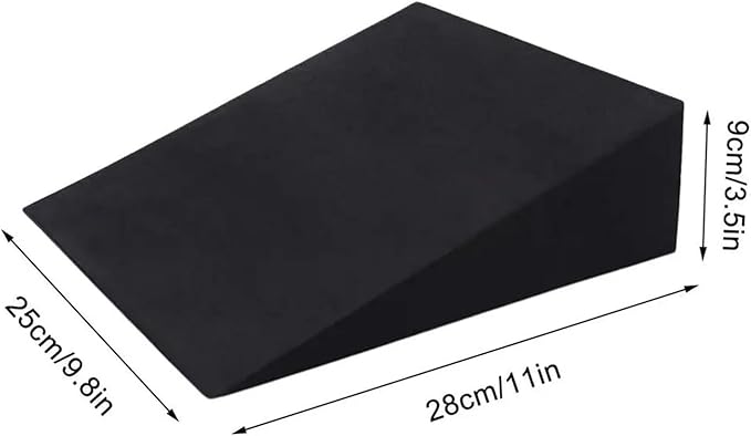 Yoga Foam Wedge Slanting Board EVA Foam Stretch Slant Boards Yoga Block Calf Extender Foot Stretcher(28x25x9cm 1 Pair)