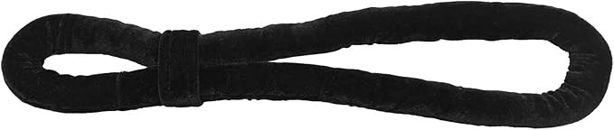PRIOR FITNESS Upgraded 17.71" Lyra Aerial Hoop Hand Loop Strap Noose for Yoga Aerial Acrobatics Strength Training Black
