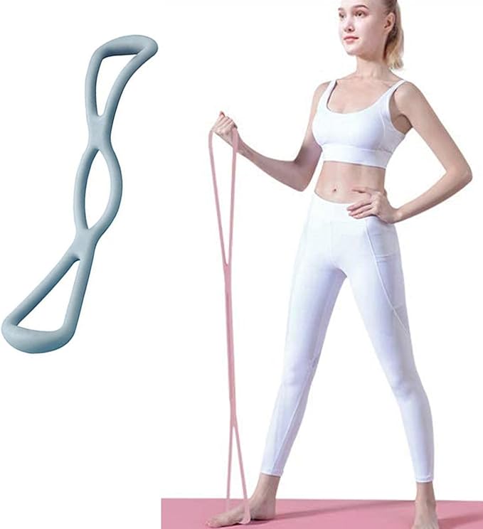 Figure 8 Resistance Band, Yoga Elastic Band Stretching Resistance Latex Rubber Fitness Exercise, Exercise Band for Home Workouts