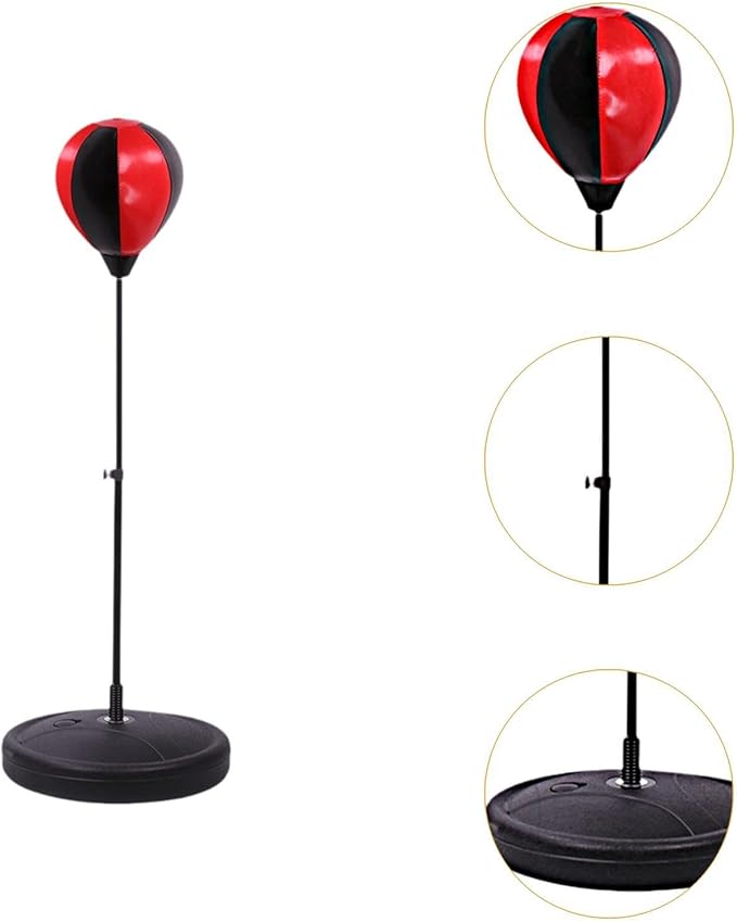 Boxing Reaction Ball Boxing Speed Bag Adjustable Gifts Freestanding Toys with Stand for Kids for MMA, Exercise, Boys Girls, 109cm