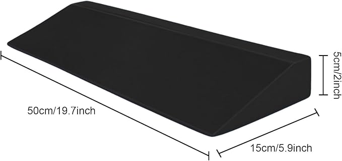 Yoga Foam Wedge - EVA Exercise Wedge Block, Slant Board | Footrest Cushion Incline Wedge, Yoga Foam Wedge Blocks, Back Support Knee Pad for Yoga Poses Improve Lower Leg Strength 19.7 Inch