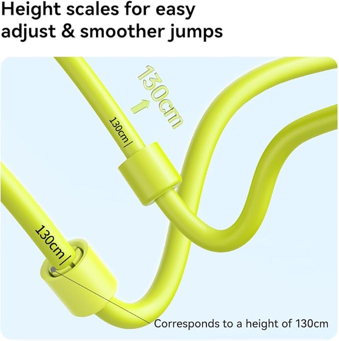 Kids Jump Rope for Children-Adjustable Speed Skipping Rope with Dual Bearings, Segmented Anti-Tangle Cord, Silicone Handles, Indoor Outdoor Fitness Toy for Boys & Girls