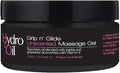 Hydro 2 Oil Unscented Massage Gel 3.4 fl oz - Water Dispersible Formula with Jojoba and Grapeseed Oil Enriched with Vitamin E