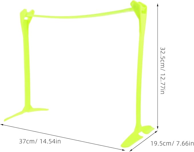 Adjustable Height Soccer Training Hurdle, Foldable Plastic Agility Hurdles for Football Speed and Agility Drills, Green Football Training Equipment