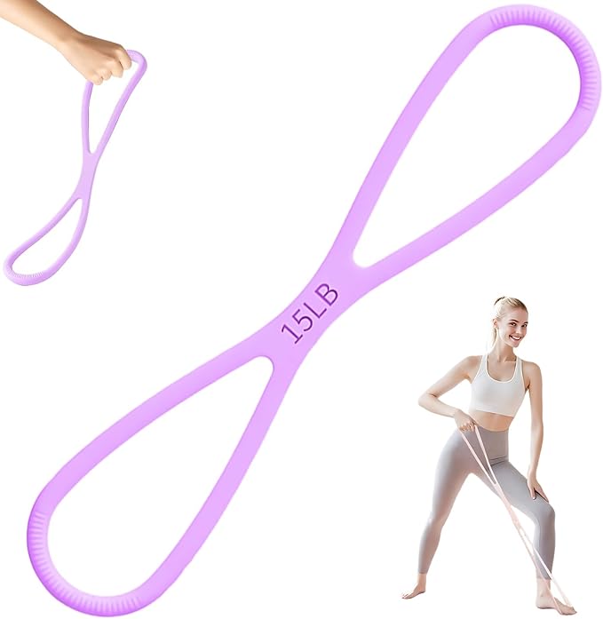2026 New Figure 8 Resistance Bands with Handles | 3-Level Strength Training Bands for Women & Men | Ideal for Arm, Back, Shoulder Workouts, Yoga & Pilates