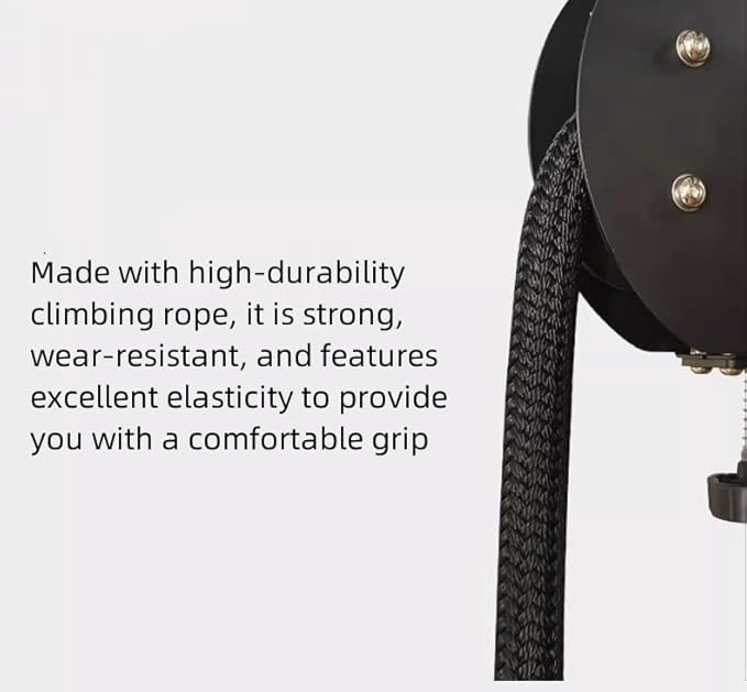 Metal Rope Resistance Trainer, Suspension Climbing Rope Machine for Upper Body Strength & Endurance, Manual Adjustable Pulley Cable System for Home and Gym