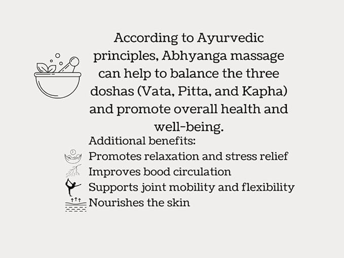 Abhyanga Oil - Organic Herbal Self-Massage Body Oil | Ayurvedic Recipe (8.5 FL OZ)
