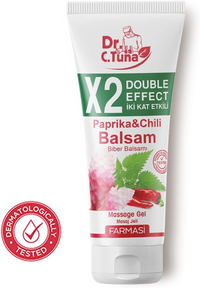 FARMASi Paprika & Chili Balsam 2X Double Effect, Soothing Warming Massage Gel, Helps Ease Muscle Tension and Supports Relaxation & Recovery, Smooth Non-Greasy Body Balm, 8.45 fl oz