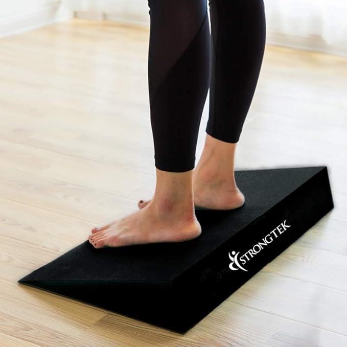 StrongTek Cork Yoga Set – Eco Yoga Mat + XL Foam Wedge Blocks, Non-Slip, Supportive & Cushioned for Hot Yoga, Stretching & Balance Training