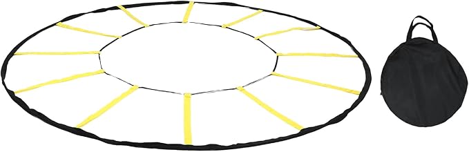 Premium Nylon Circular Training Ladder 12 Rungs Soccer Basketball Football Trainer for Athletes