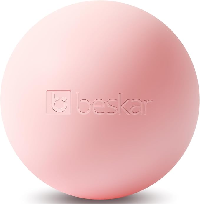 Massage Lacrosse Balls for Myofascial Release, Trigger Point Therapy and Yoga Therapy, Foot Massage Ball to Relieve Plantar Fasciitis Pink