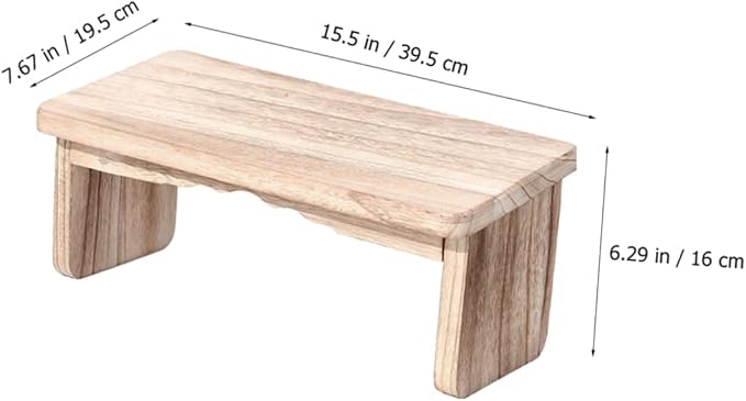 TOYANDONA Meditation Bench Wooden Kneeler Seat Stool for Prayer Non-Slip Zen Stool