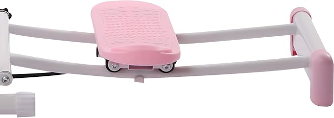 Leg Machine Slim Body, Pelvic Floor Muscle Fitness Equipment with Yoga Tension Band, Weight Loss Thin Legs Kegel Exercises, Ski Practice, Hip Trainer with Adjustable Rods, Pink