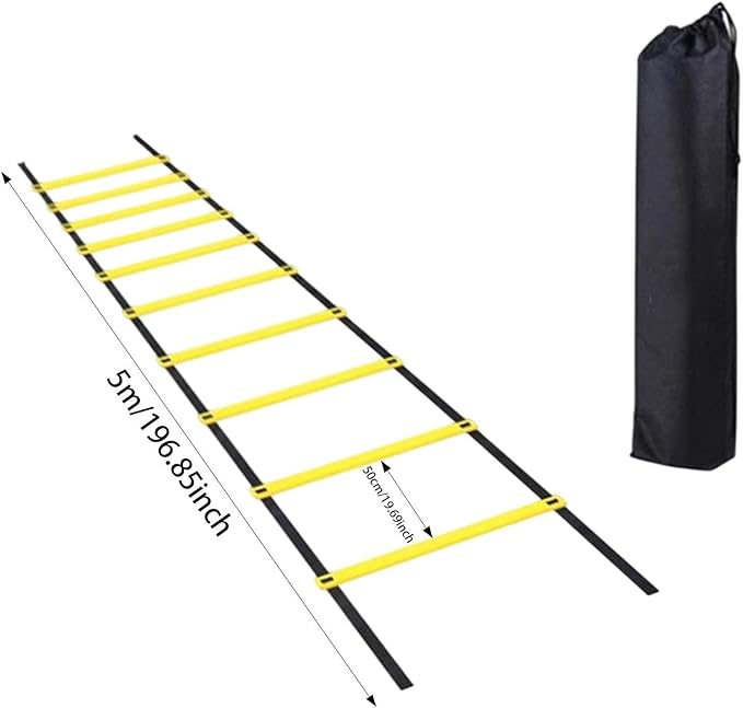 Football Agility Ladder Speed Ladder Rugby Portable Foot Exercise Multifunction Improves Coordination Folding Instant Set up