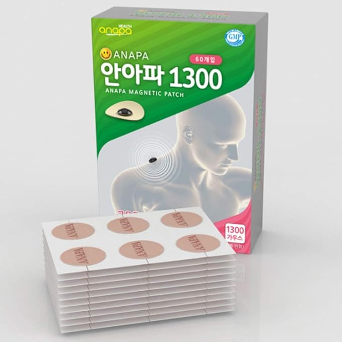 Anapa Magnetic Coin Patch 1300 for Pain Relief Body Health Magnet Natural Therapy Korea (2pack (120pcs))