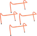 4pcs Speed Training Hurdles Set 15cm Plastic Agility Hurdles for Soccer Football Athletic Drills Youth Track Practice Equipment