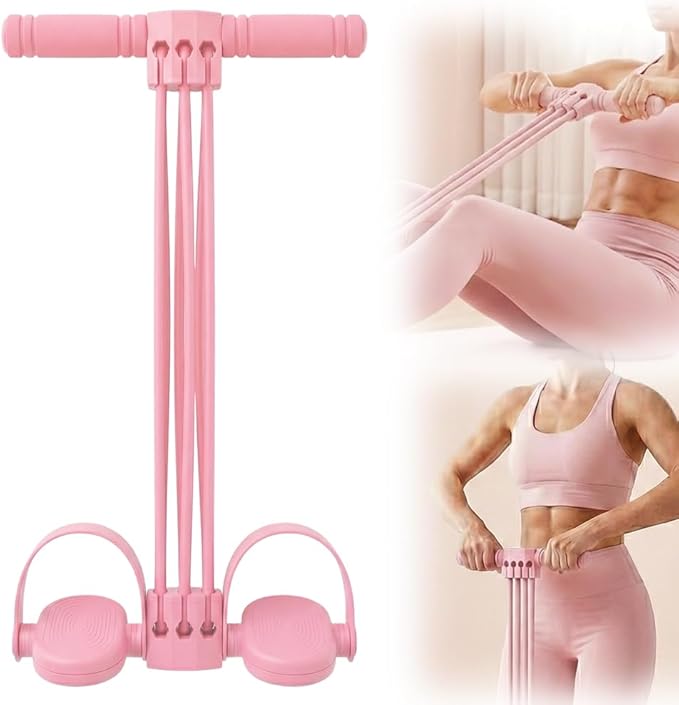 Pedal Resistance Bands with Handles, 2026 New Multifunction Tension Rope for Yoga Pilates, Portable Fitness Resistance Bands for Travel, Adjustable Tension Training Bands for Beginners
