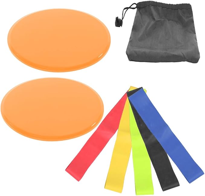 Fitness Sliding Disc Workout Equipment Core Slider Exercise Training Disks for Home Gym Street Workout ABS Material Pink Black Red Blue Green Orange 2 Pack