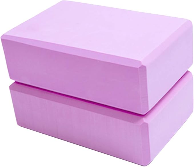 Set of 2 Yoga Blocks EVA Foam Exercise Bricks Provides Stability Balance and Support Improve Strength - 9 x 6x 3 inches