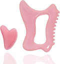 Body Gua Sha Tool for Cellulite Remover Muscle Pain Relief, Lymphatic Drainage Massager for Body Shaping, Deep Tissue, Gifts for Women Pink