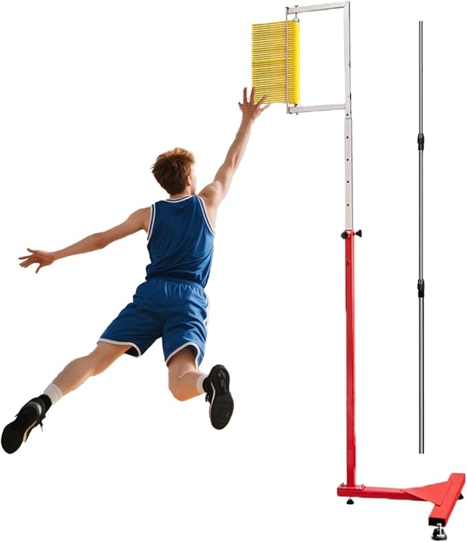 Floor-Standing Vertical Tester for Jump Training, 5.6ft-11.8ft Adjustable Hight Vertical Jump Measurement Tool, Jumping Measurement Pole for Jump Enthusiasts
