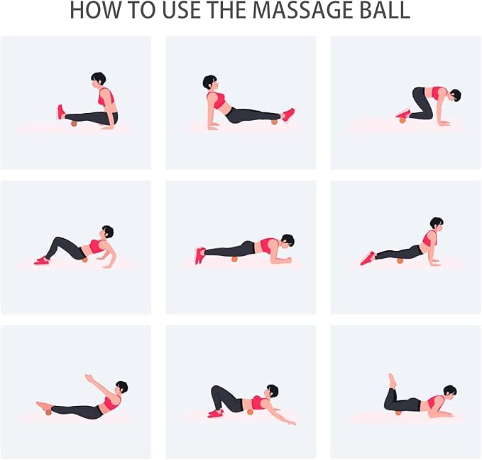 Hard Peanut Massage Ball, Double Lacrosse Massage Ball. Deep Tissue Massager Mobility Roller for Physical Therapy Myofascial Release Trigger Point Muscle Relax Pain Relief Acupressure (Orange)