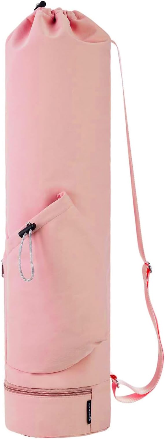 PUXING Yoga Mat Bag Yoga Mat Carrier Bag with Water Bottle Pocket and Bottom Wet Pocket Waterproof Yoga Mat Carry Bag Multi-Functional Storage Bag for Women Men
